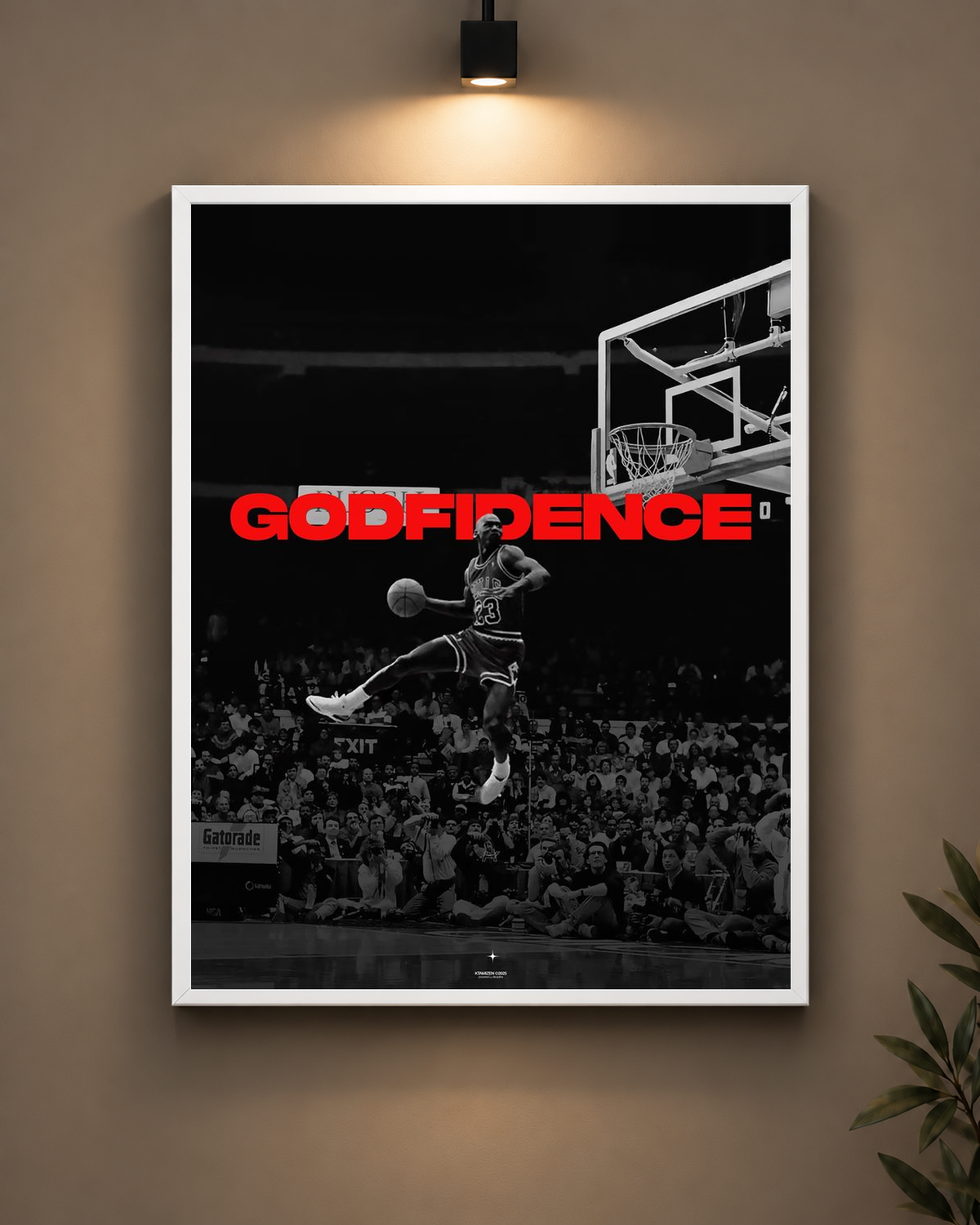 Jordan Godfidence Frame in white frame - PrintIt