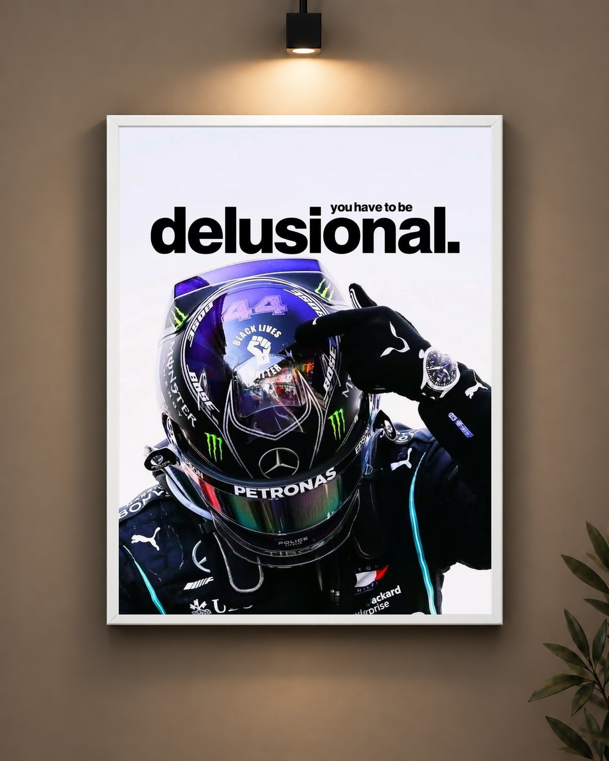 Mercedes Delusional Frame in black frame - PrintIt