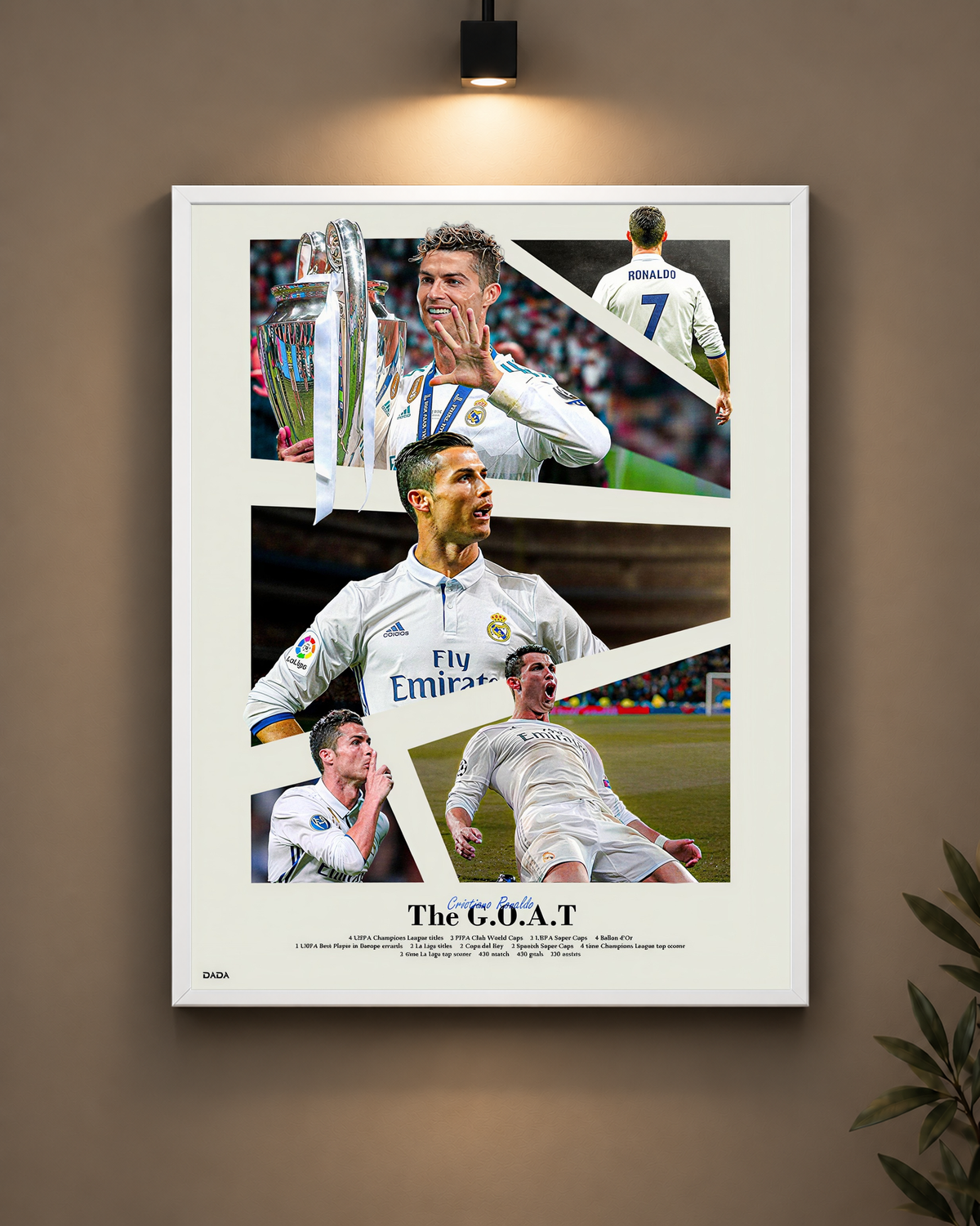 Ronaldo Madrid Legend Frame in white frame - PrintIt