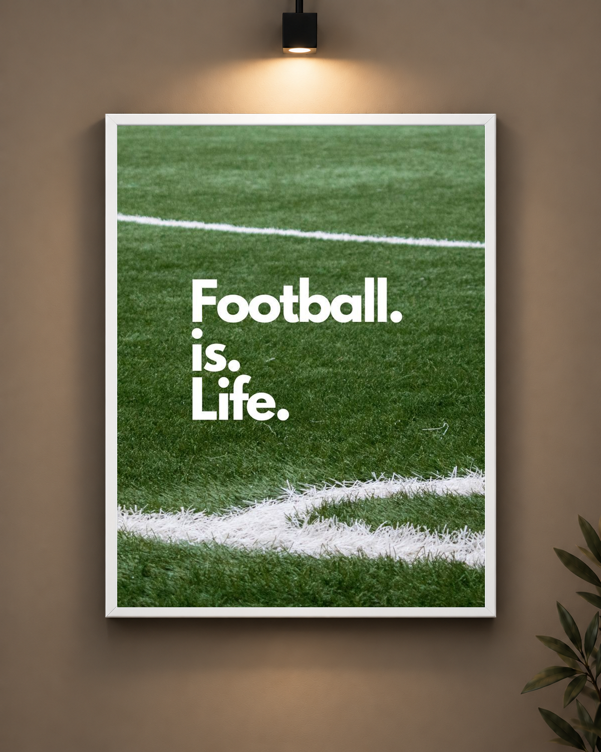 Football Is Life Frame in white frame - PrintIt