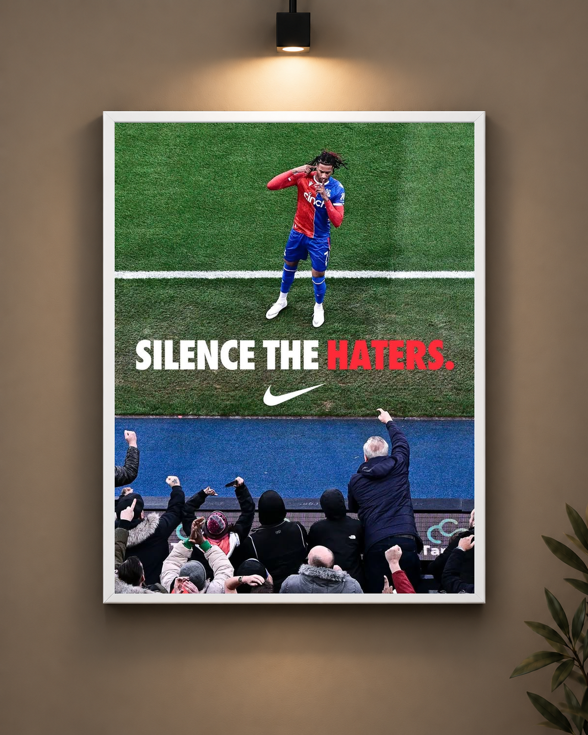 Silence The Haters Frame in white frame - PrintIt
