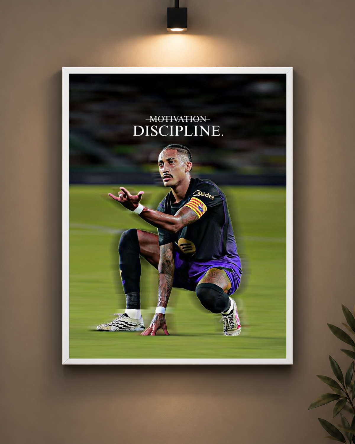 Raphinha Discipline Frame in white frame - PrintIt