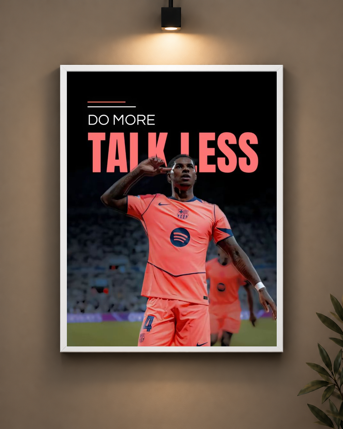 Barcelona Do More Talk Less Frame in white frame - PrintIt