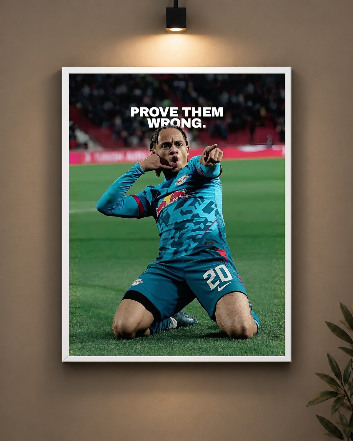 Xavi Simons Prove Them Wrong Frame in white frame - PrintIt