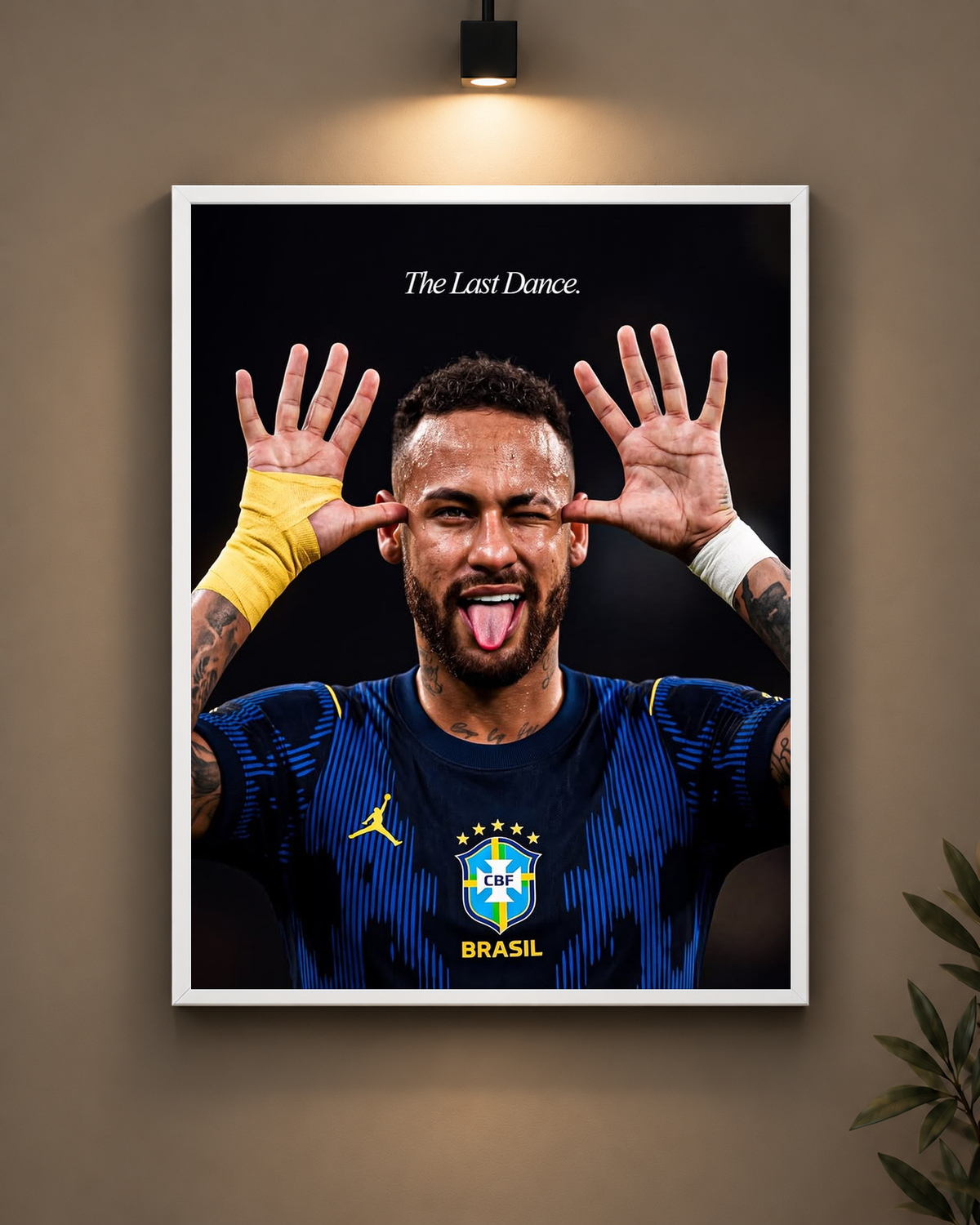 Neymar The Last Dance Frame in white frame - PrintIt