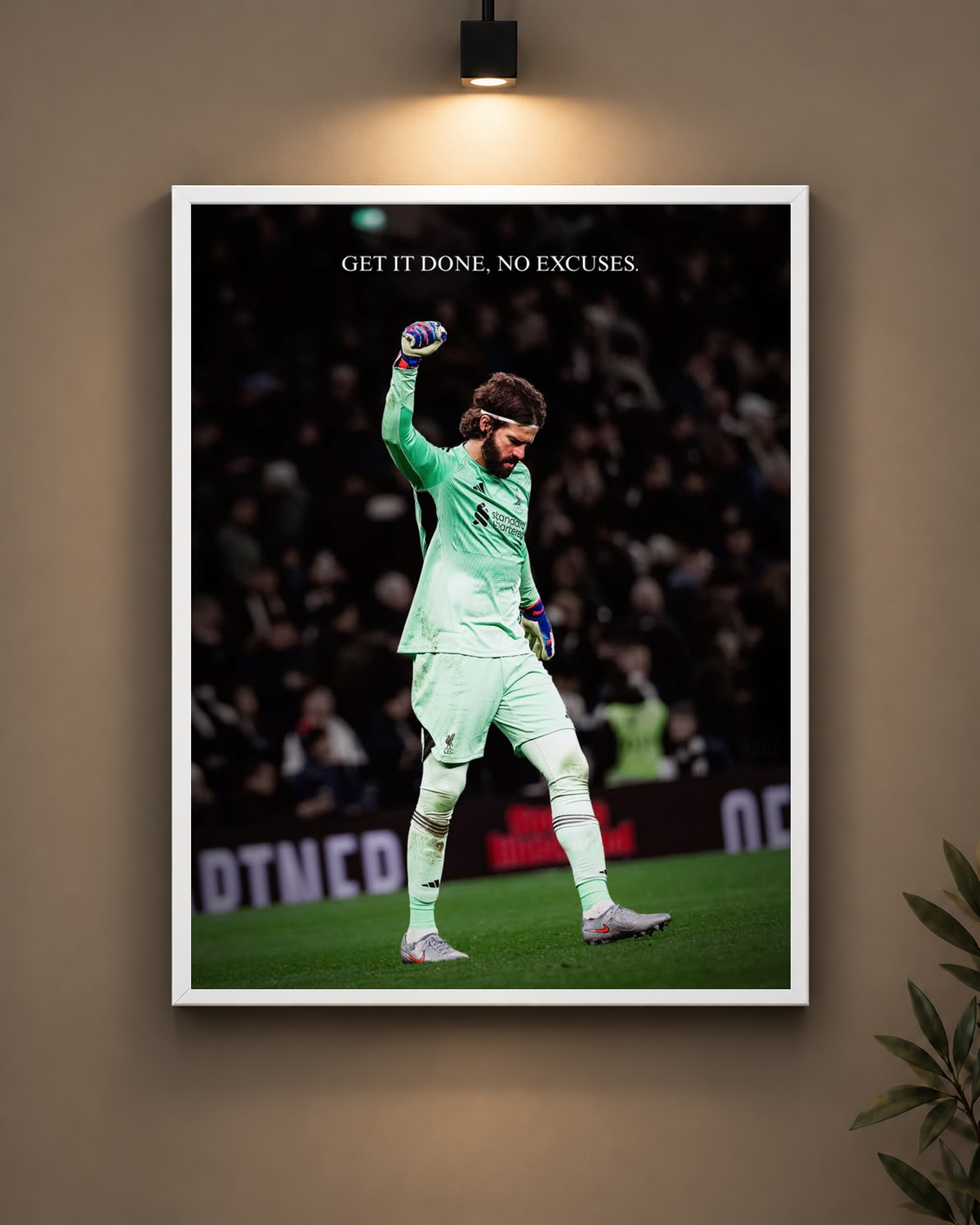 Goalkeeper Get It Done Frame in white frame - PrintIt