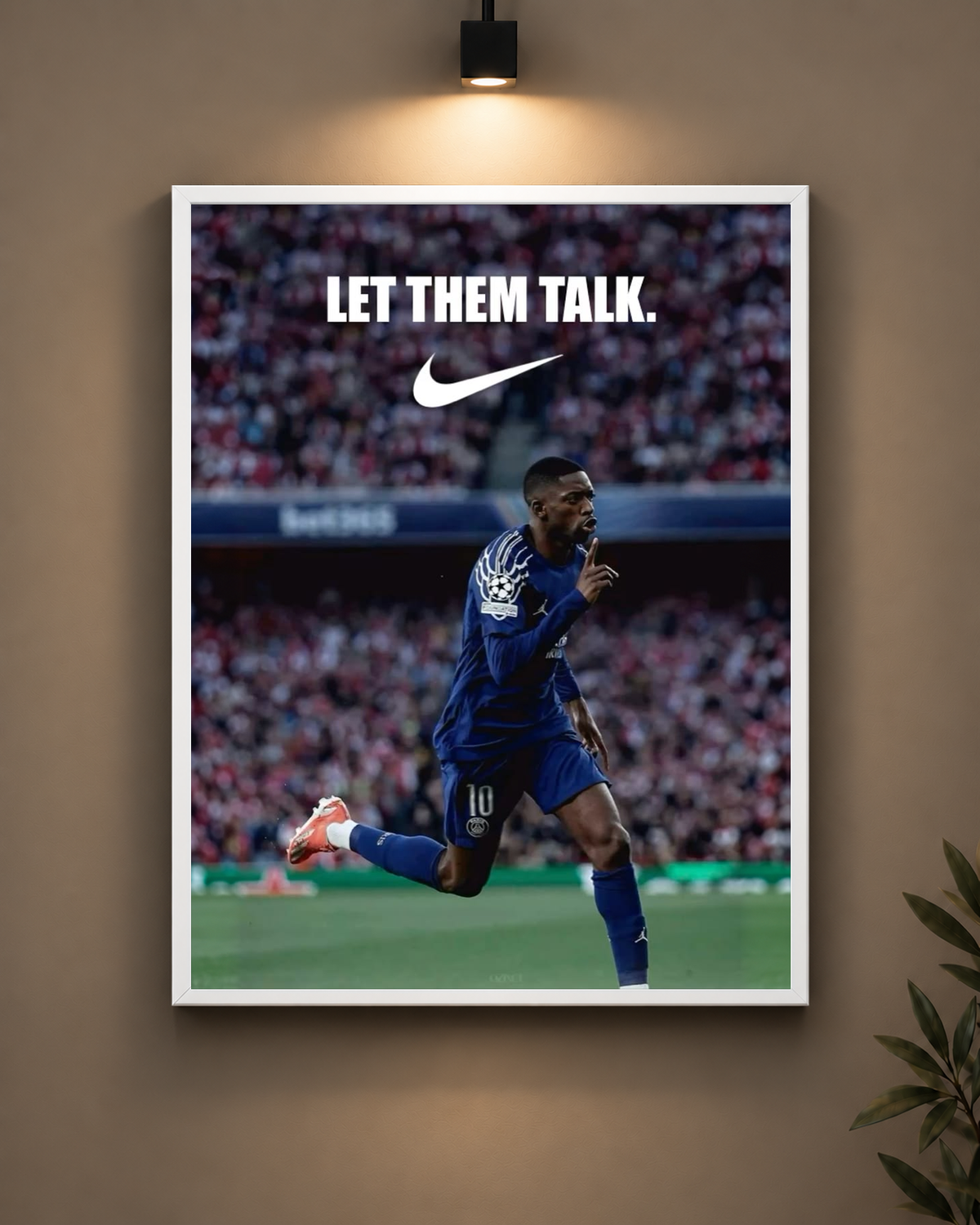 Dembele Let Them Talk Frame in white frame - PrintIt