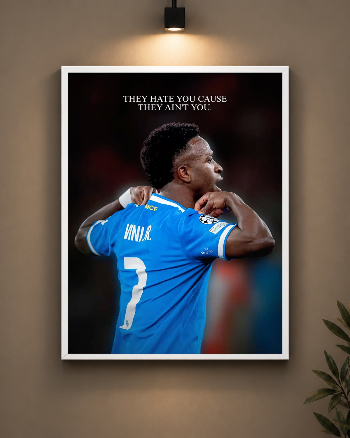 Vinicius Jr They Ain't You Frame in black frame - PrintIt