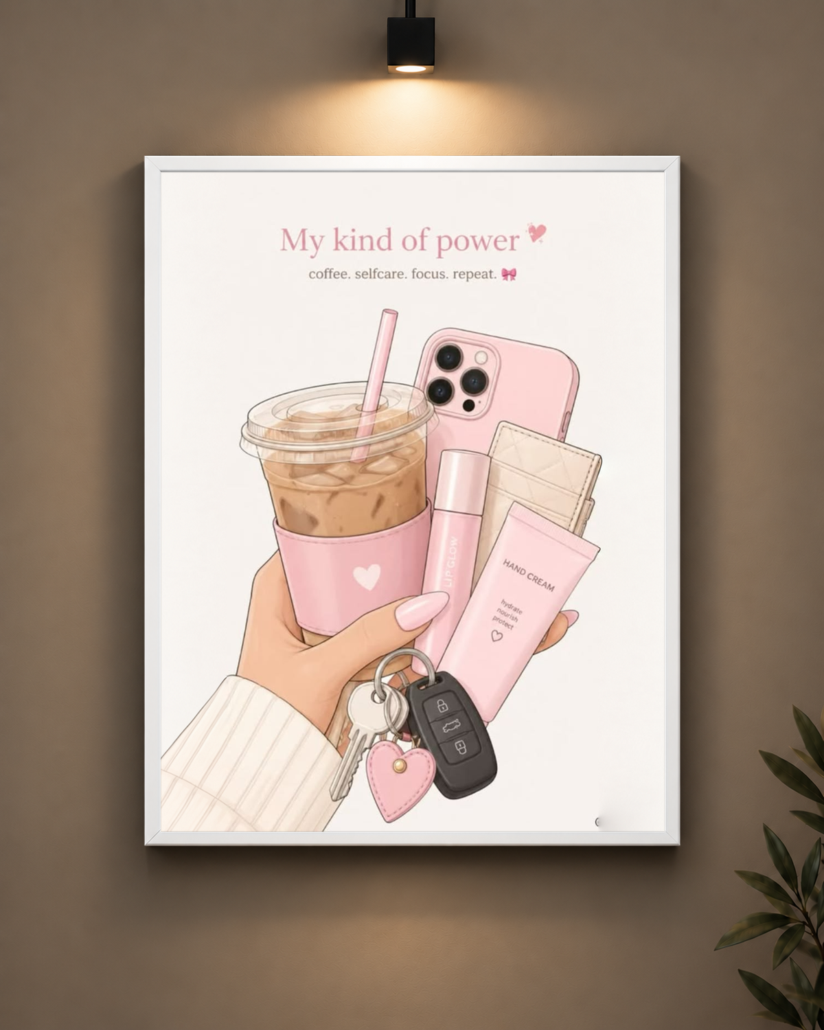 Pink Essentials Frame in black frame - PrintIt