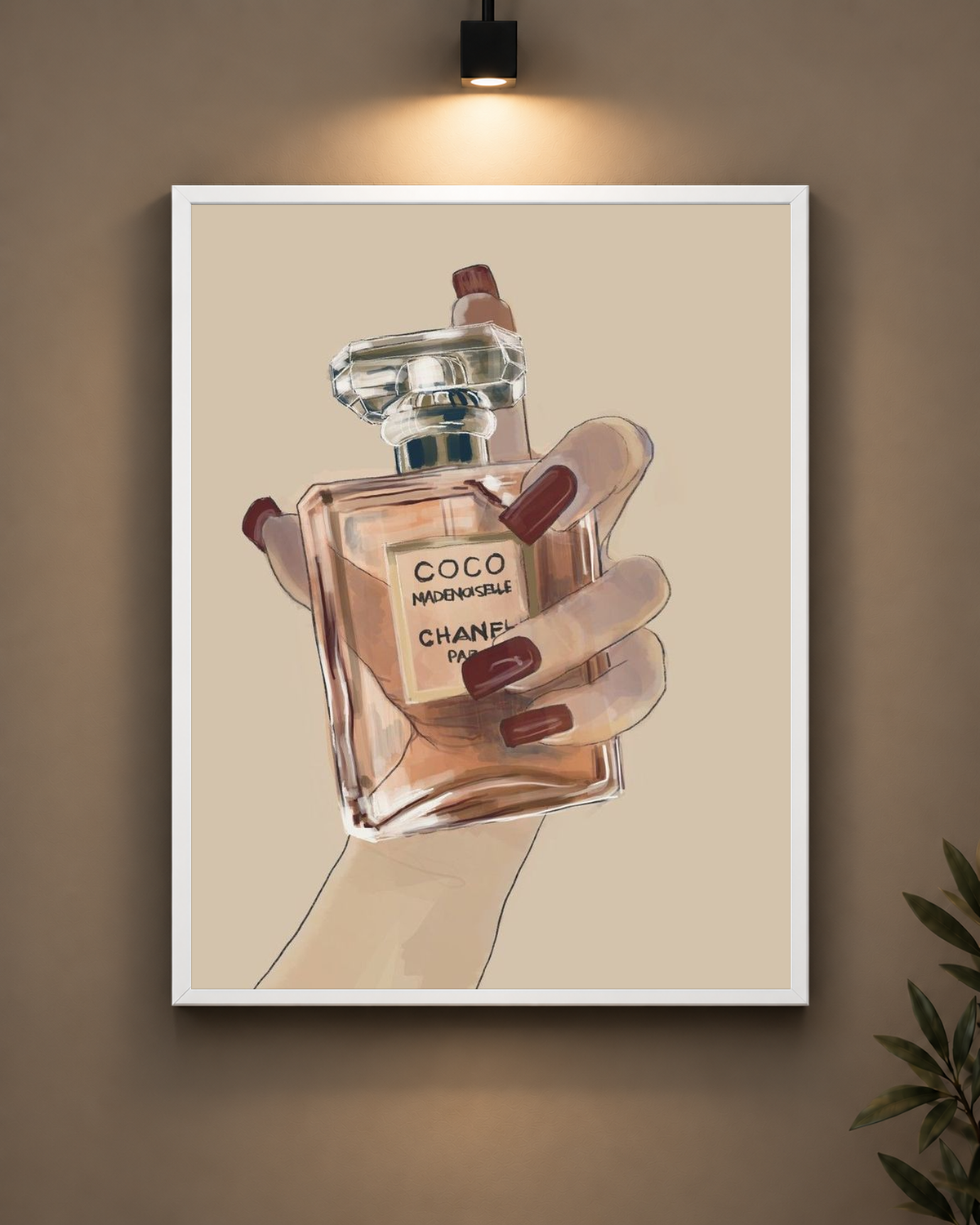 Coco Chanel Perfume Frame in black frame - PrintIt