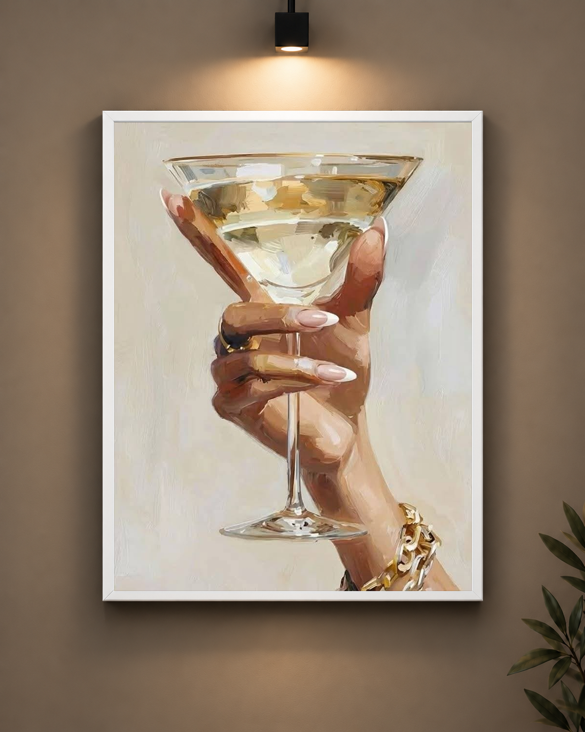Champagne Toast Frame in black frame - PrintIt