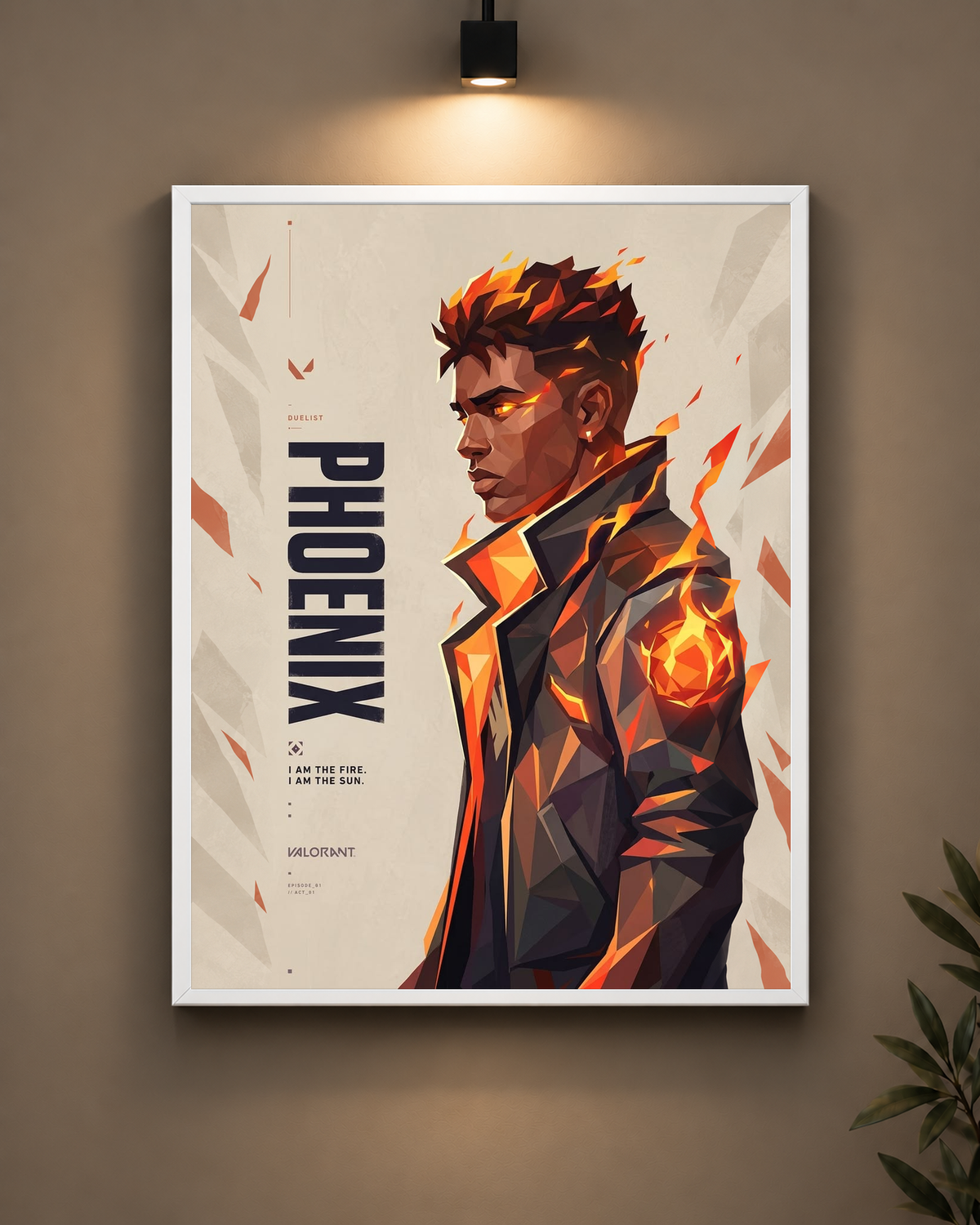 Valorant Phoenix Frame in black frame - PrintIt
