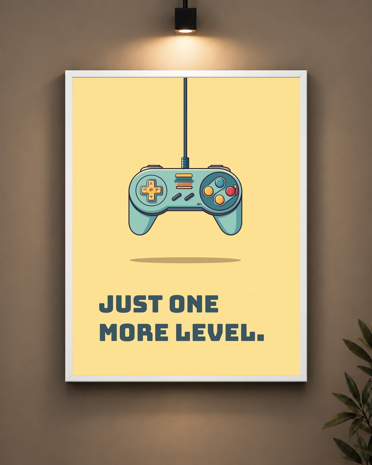 Just One More Level Frame in black frame - PrintIt