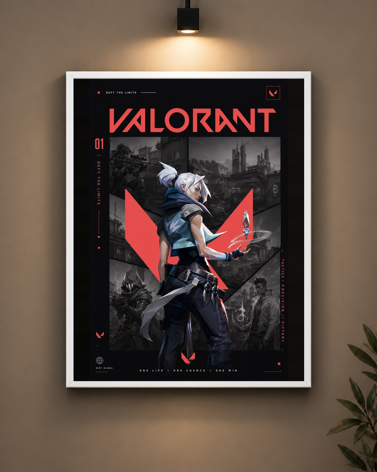 Valorant Jett Frame in black frame - PrintIt