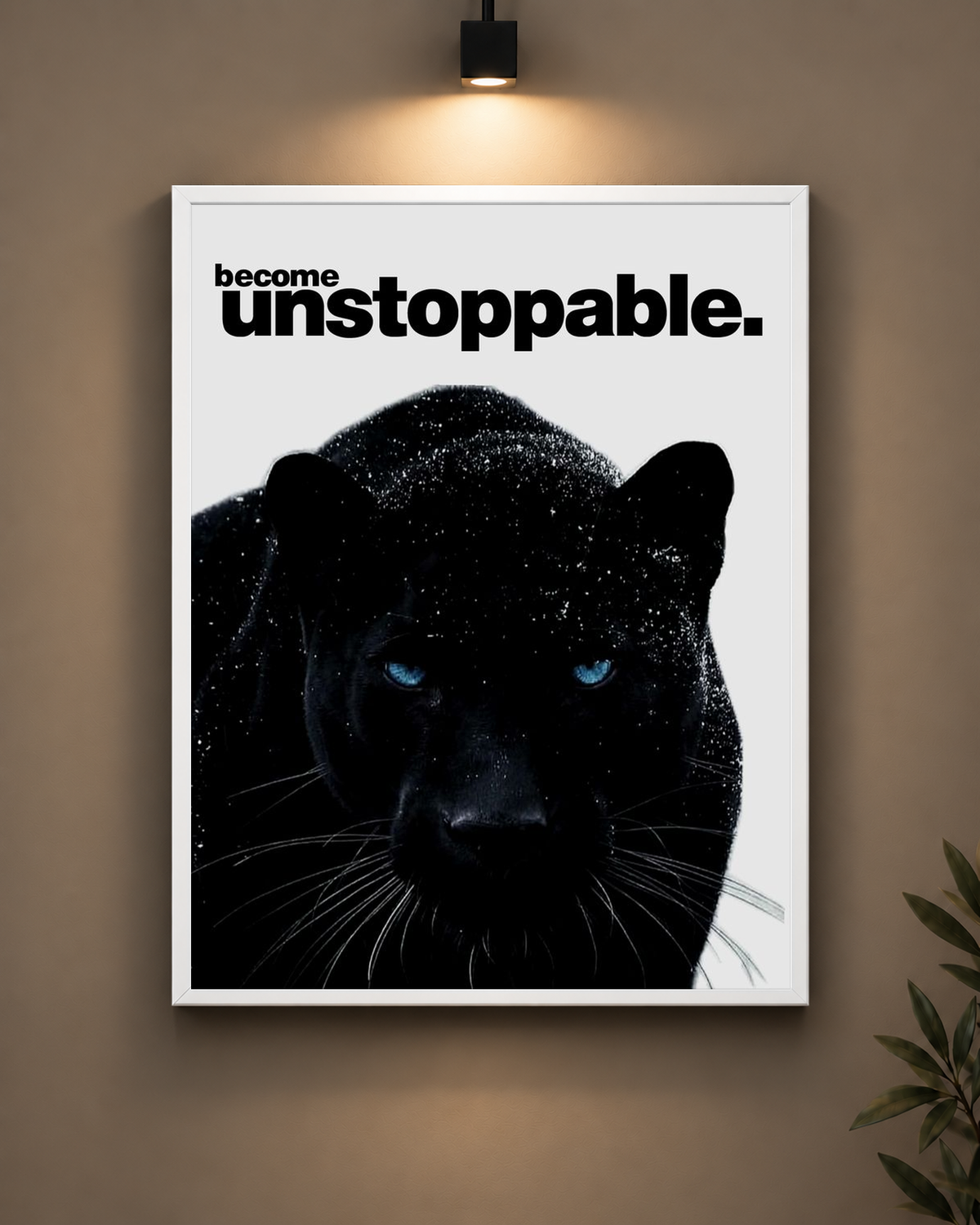 Become Unstoppable Panther Frame in black frame - PrintIt
