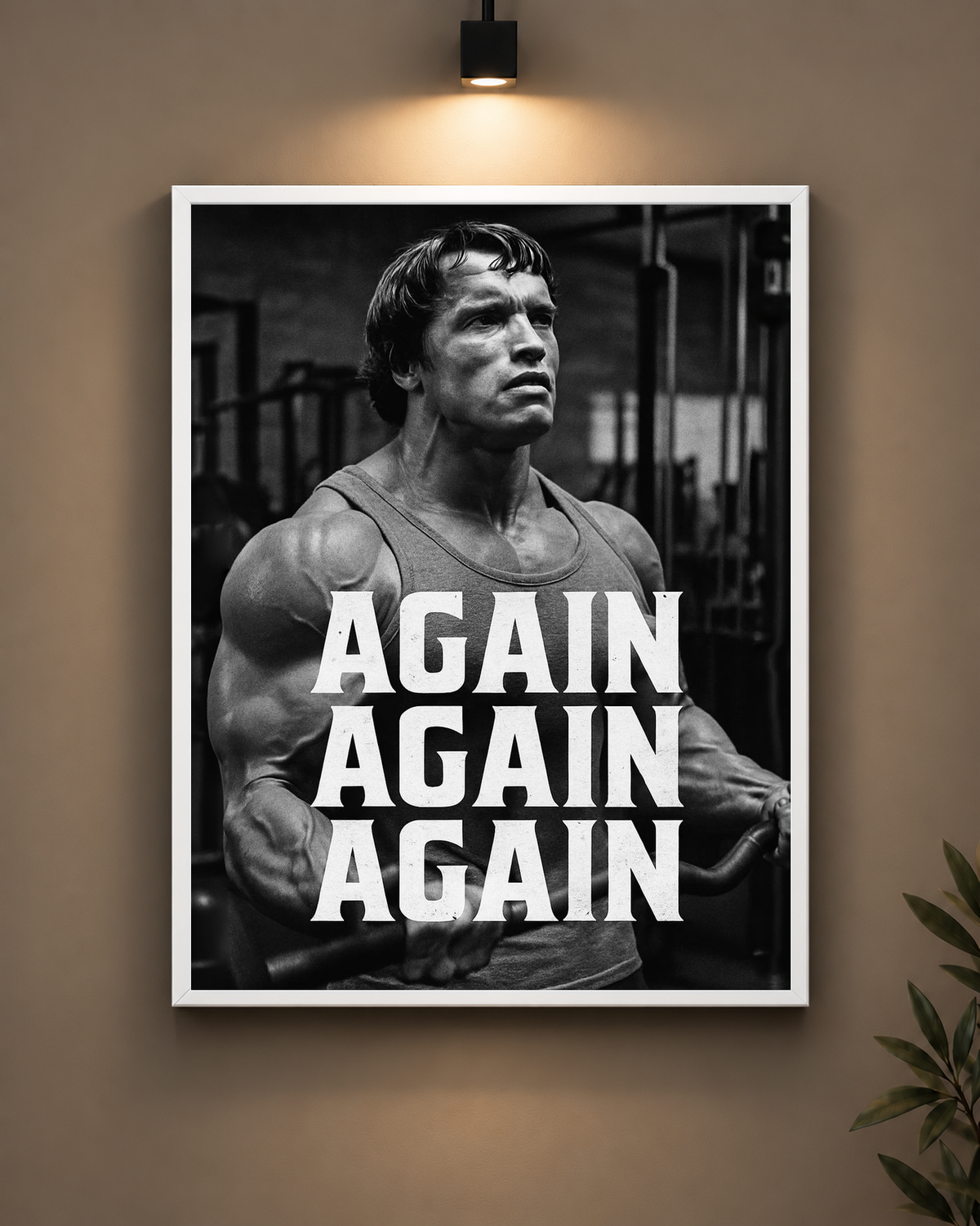 Again Arnold Schwarzenegger Frame in black frame - PrintIt