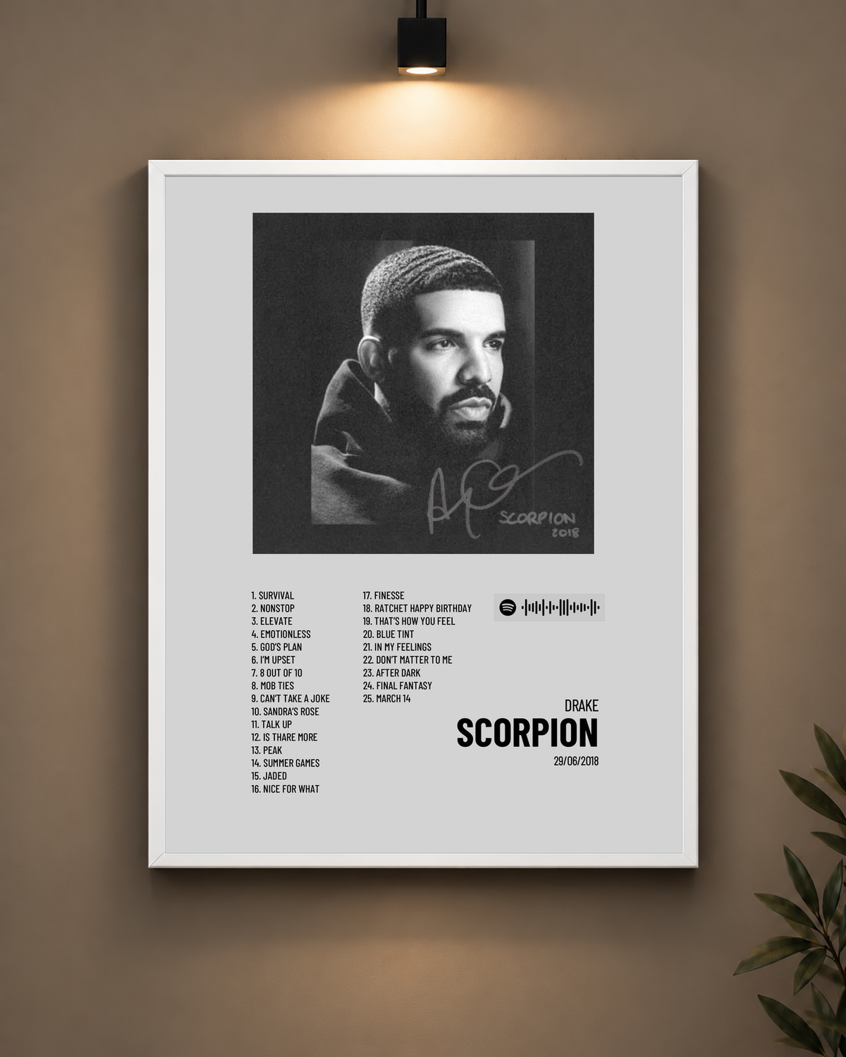 Scorpion Frame in black frame - PrintIt