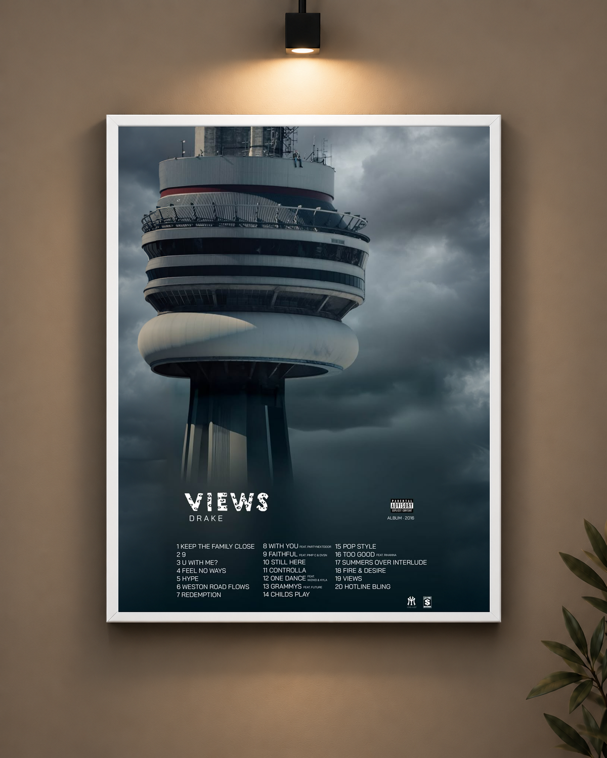 Views By Drake Frame in black frame - PrintIt
