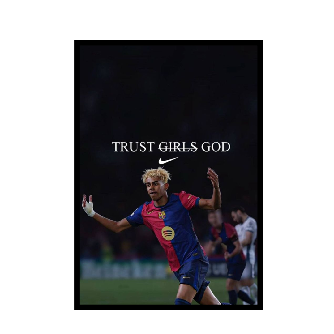 Lamine Yamal Trust God Frame