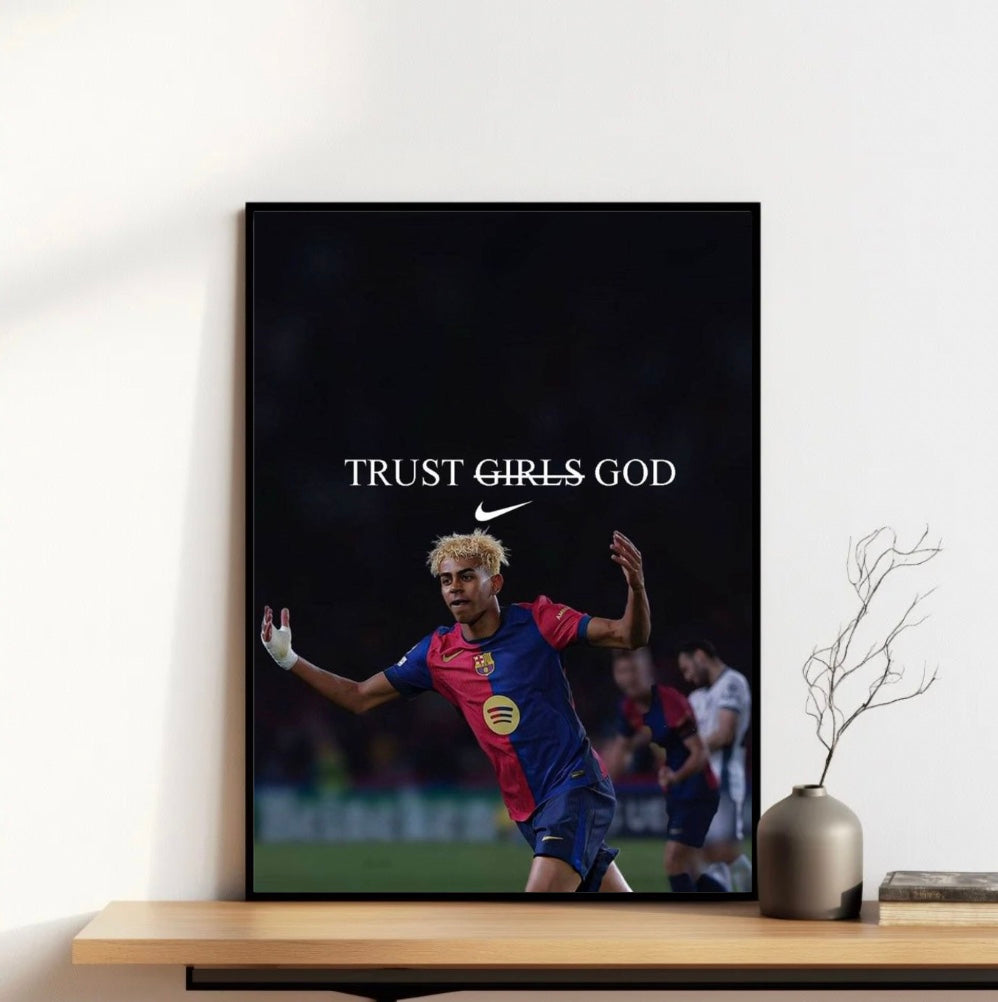 Lamine Yamal Trust God Frame