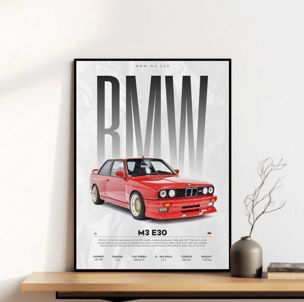 BMW M3 Red Frame