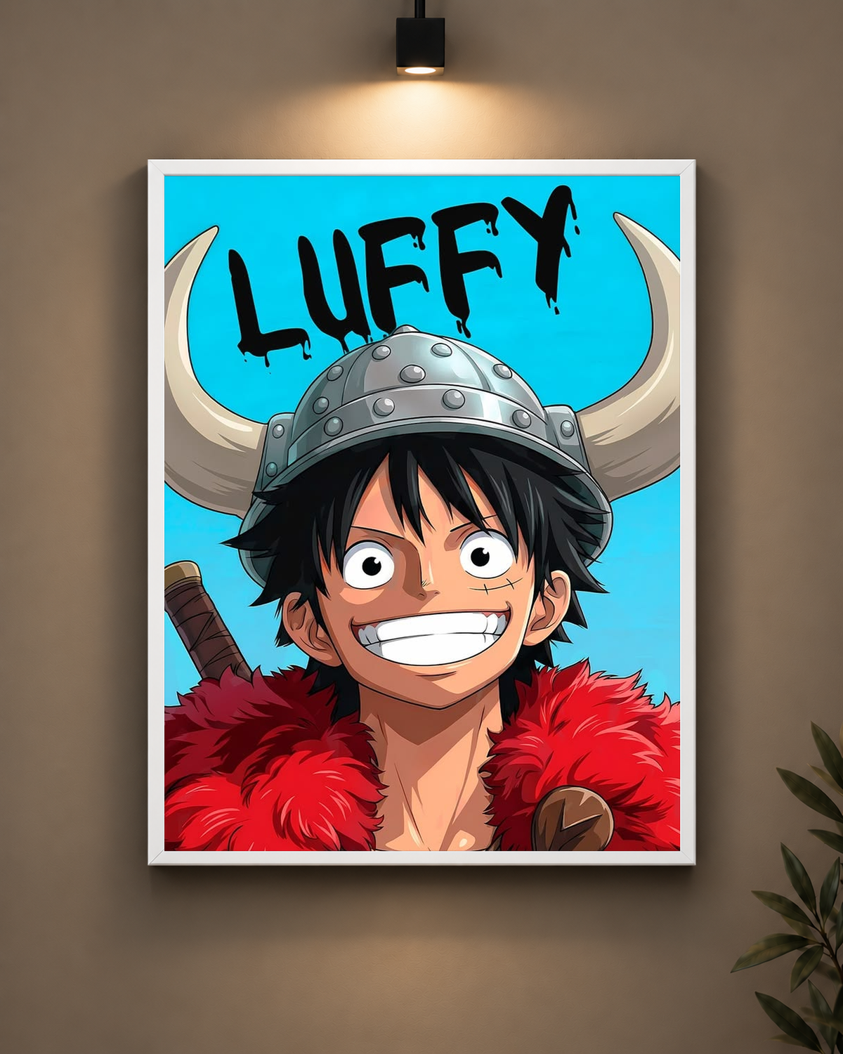 Luffy Viking Adventure Frame in black frame - PrintIt