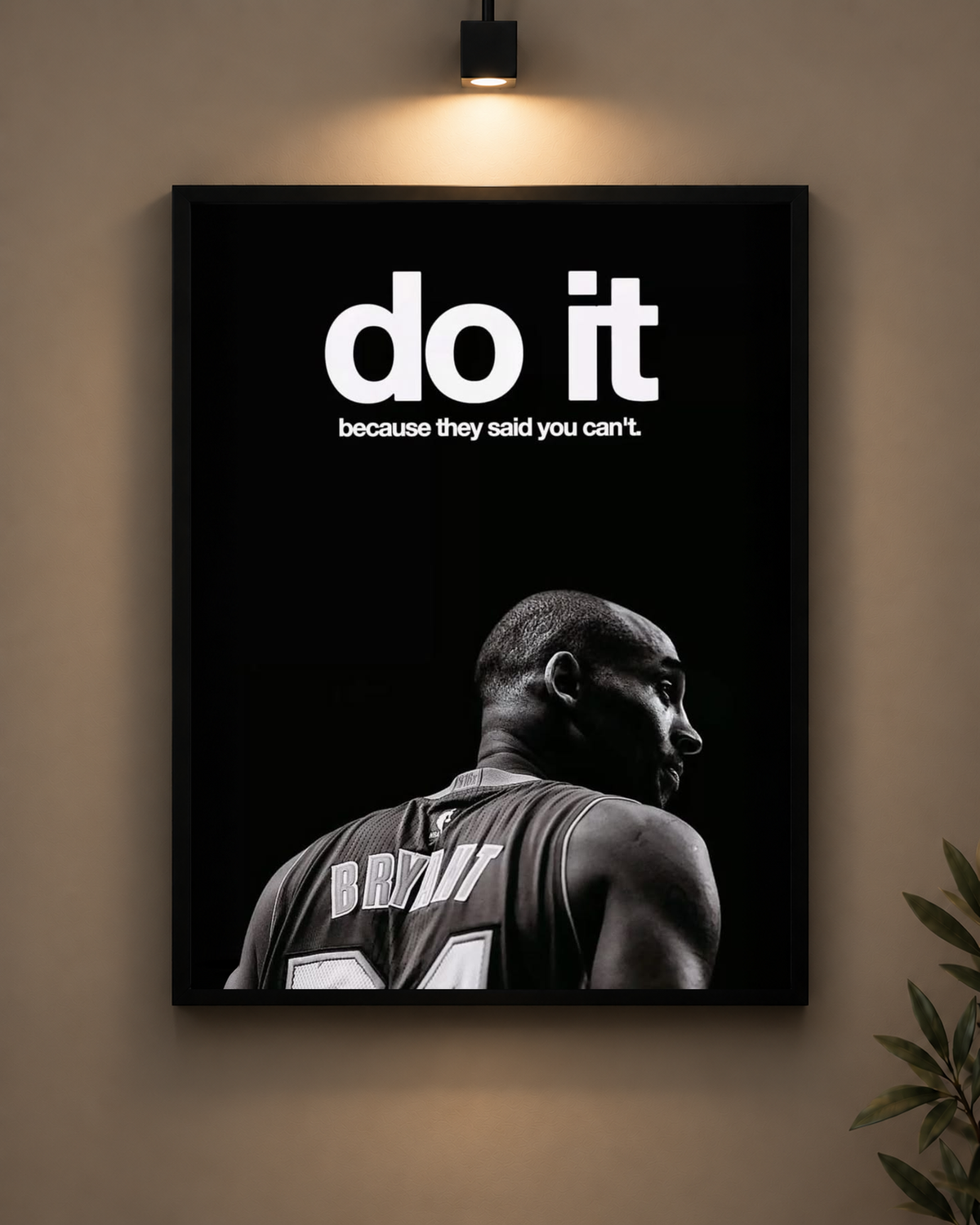 Kobe Do It Frame in black frame - PrintIt