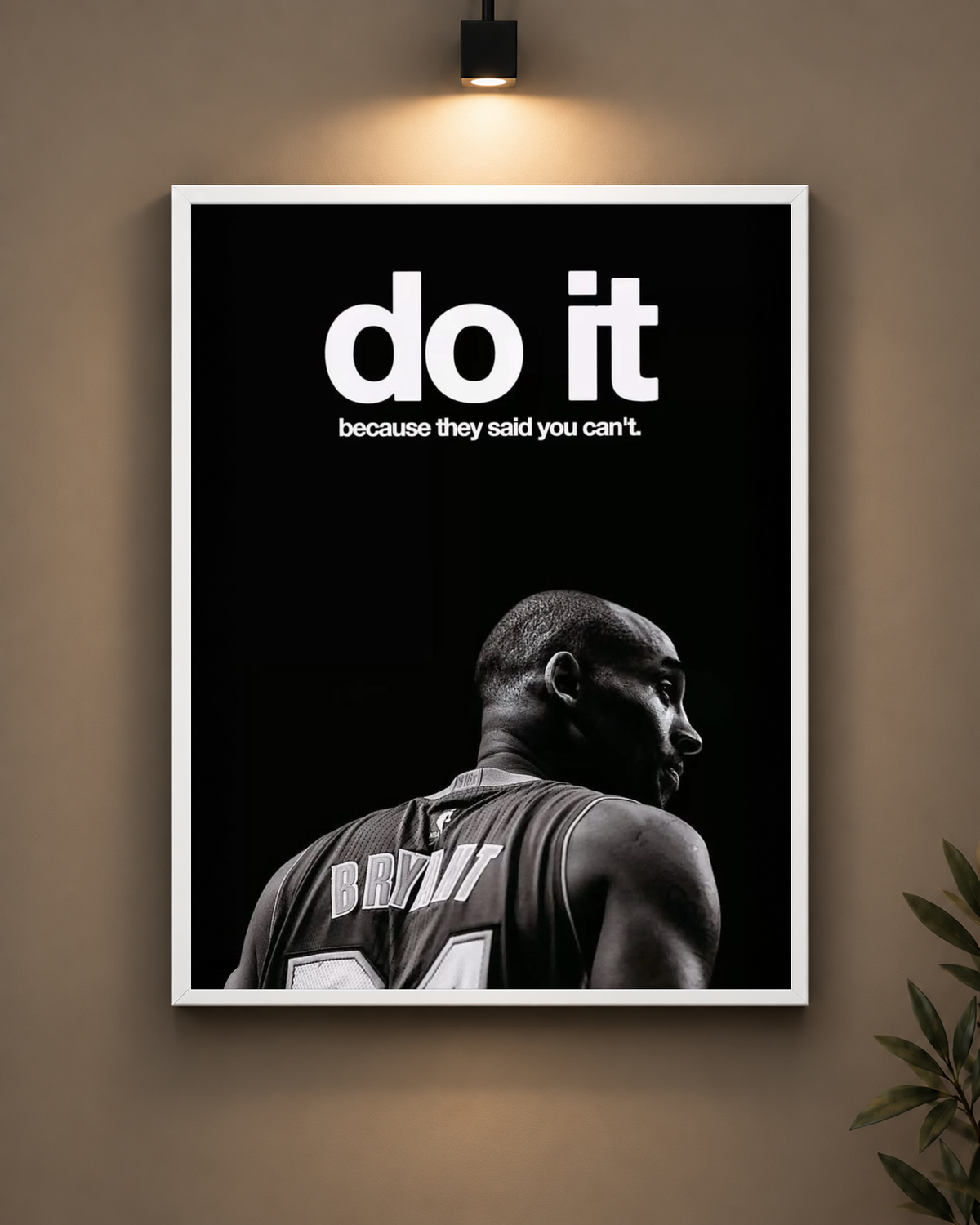 Kobe Do It Frame in white frame - PrintIt