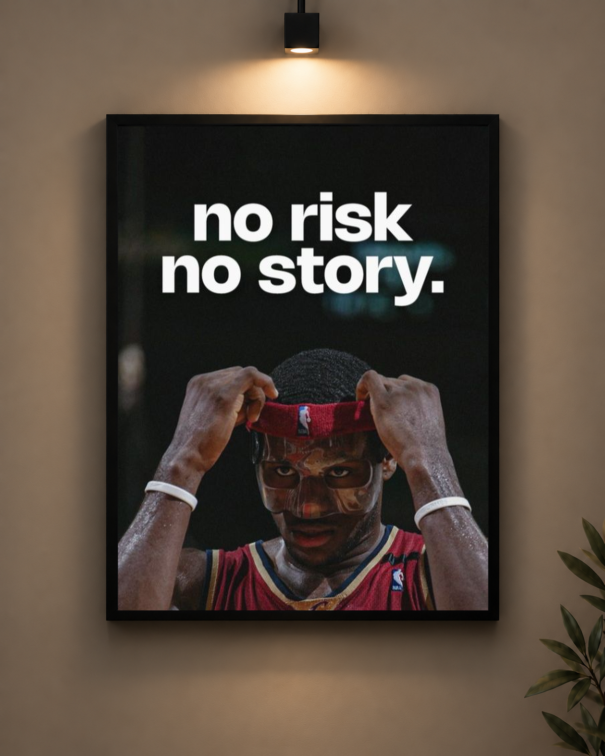No Risk No Story Frame in black frame - PrintIt