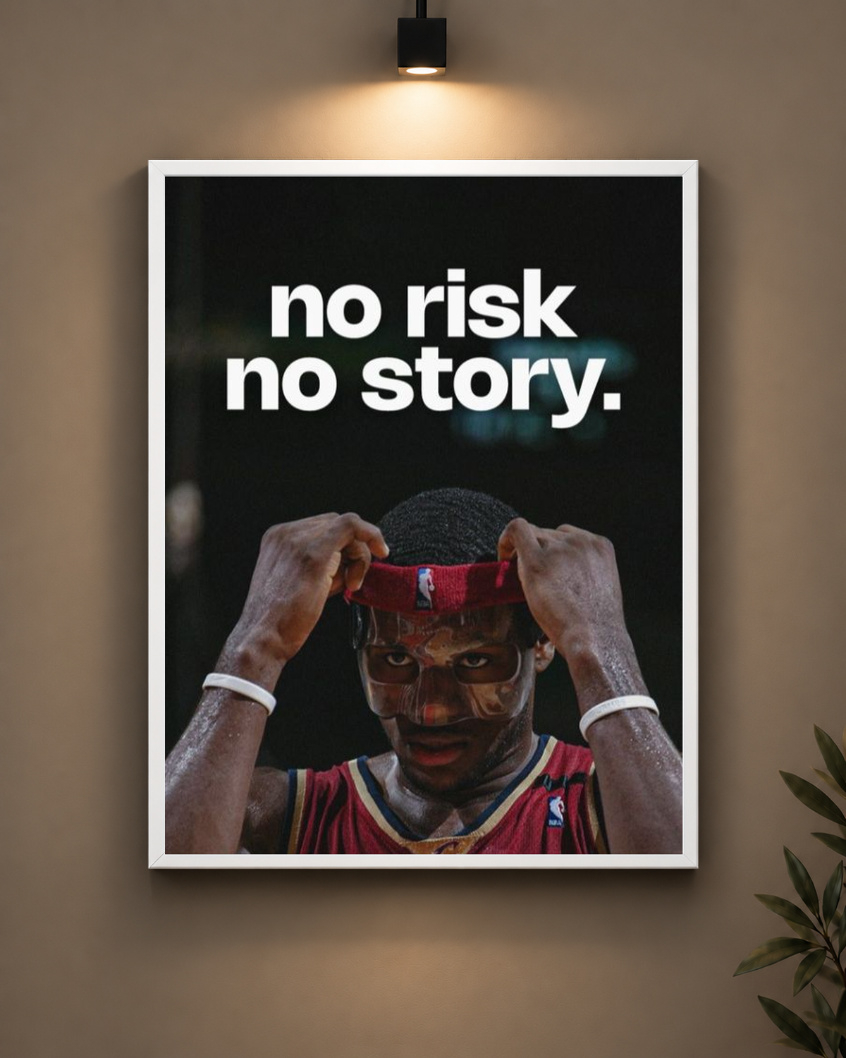 No Risk No Story Frame in white frame - PrintIt