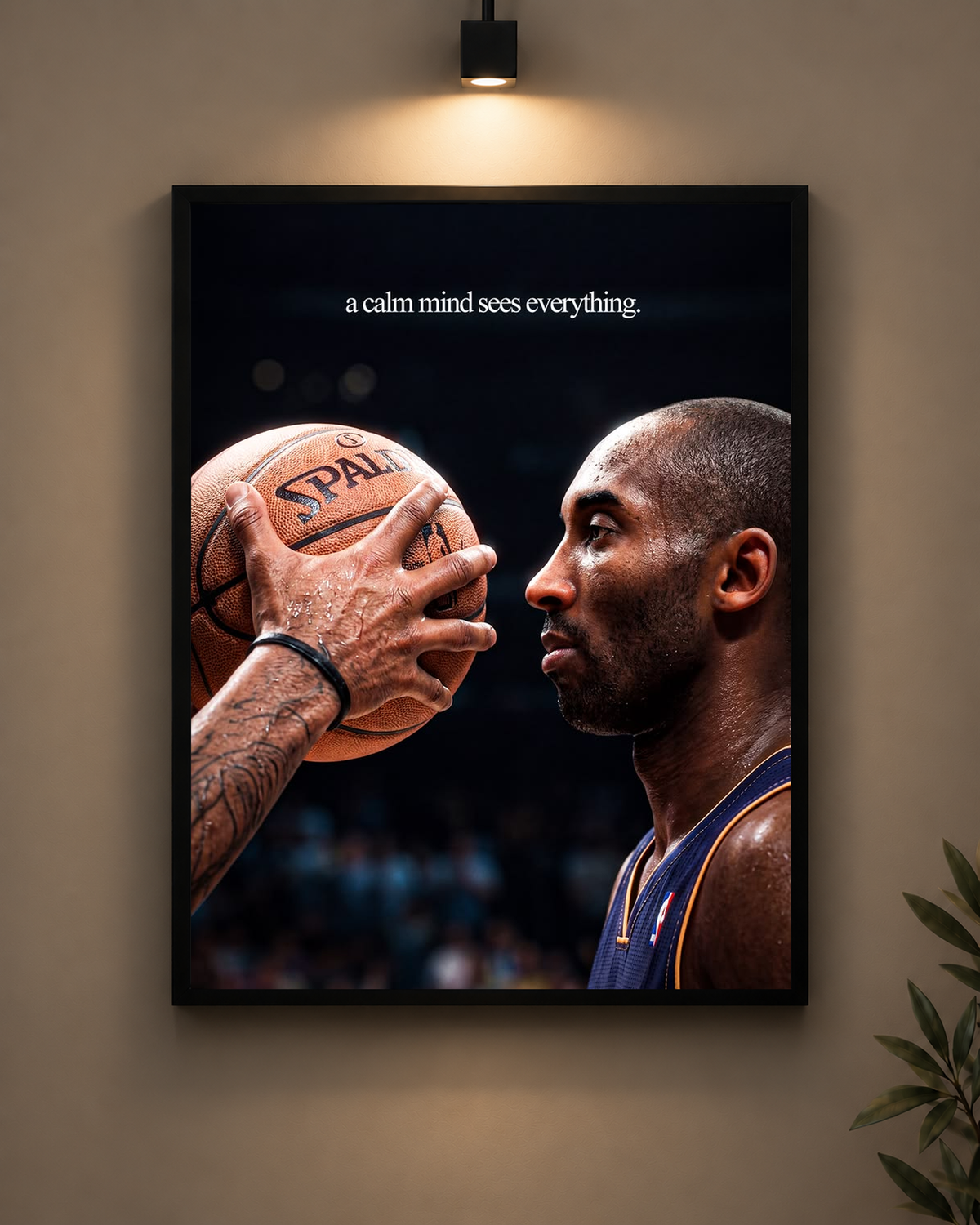 Kobe A Calm Mind Frame in black frame - PrintIt