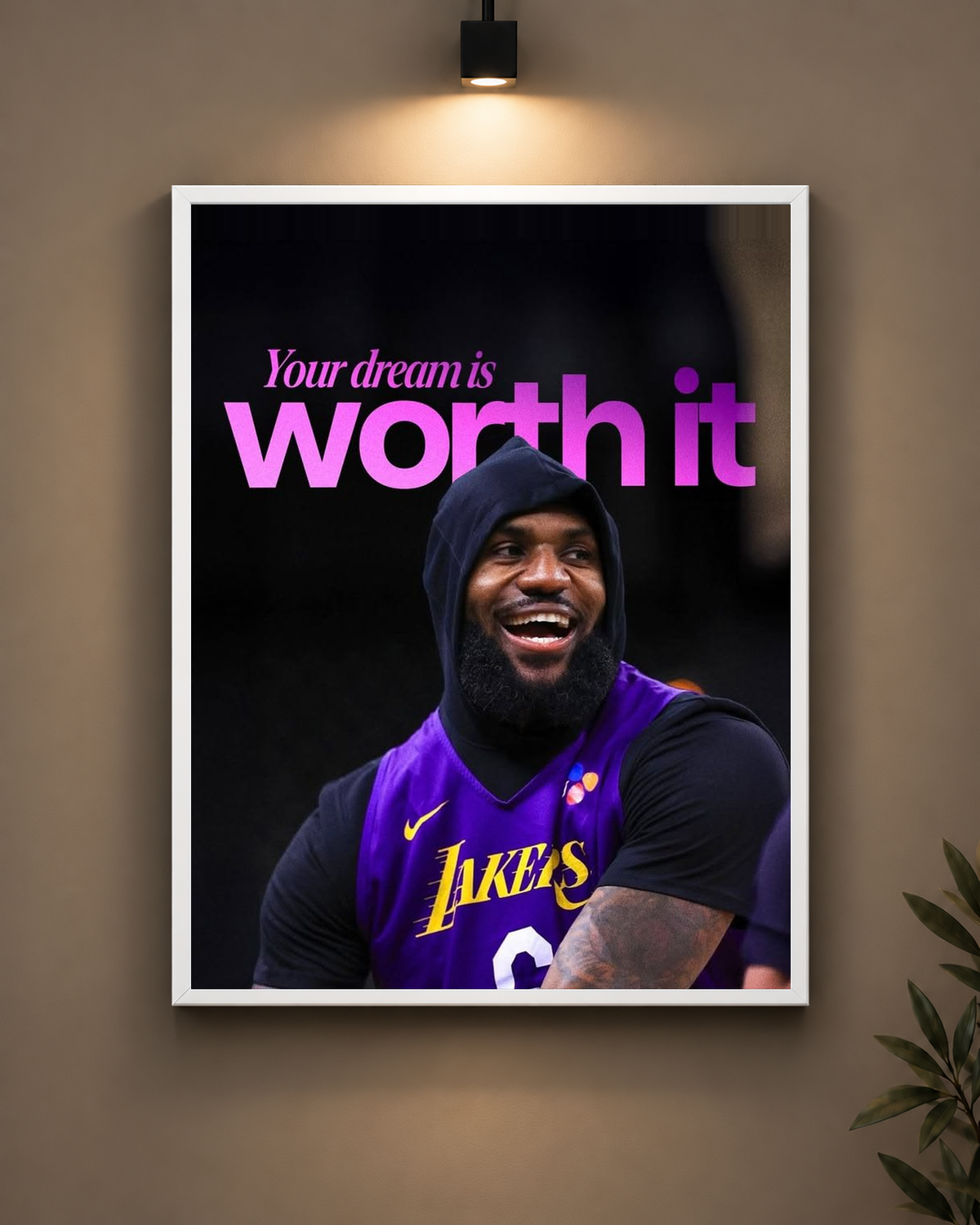Your Dream Is Worth It Frame in white frame - PrintIt