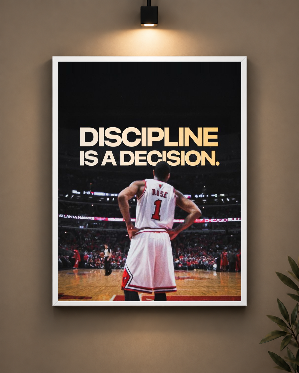Rose Discipline Is A Decision Frame in white frame - PrintIt