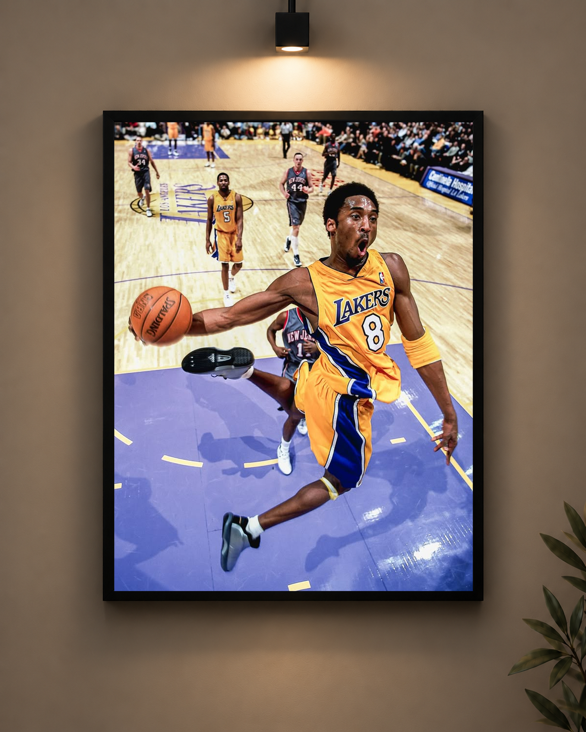 Kobe Confetti Dunk Frame in black frame - PrintIt