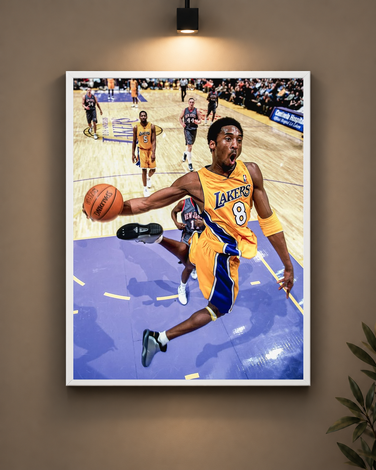 Kobe Confetti Dunk Frame in white frame - PrintIt