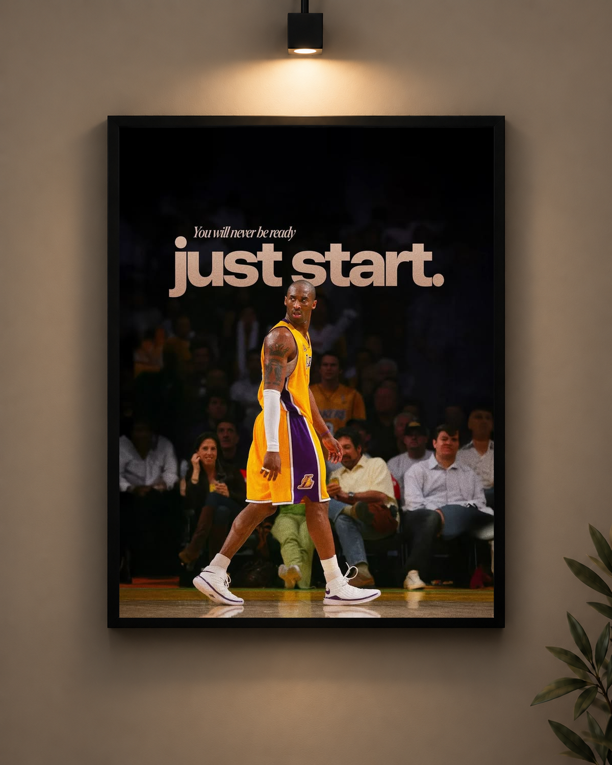 Kobe Just Start Frame in black frame - PrintIt