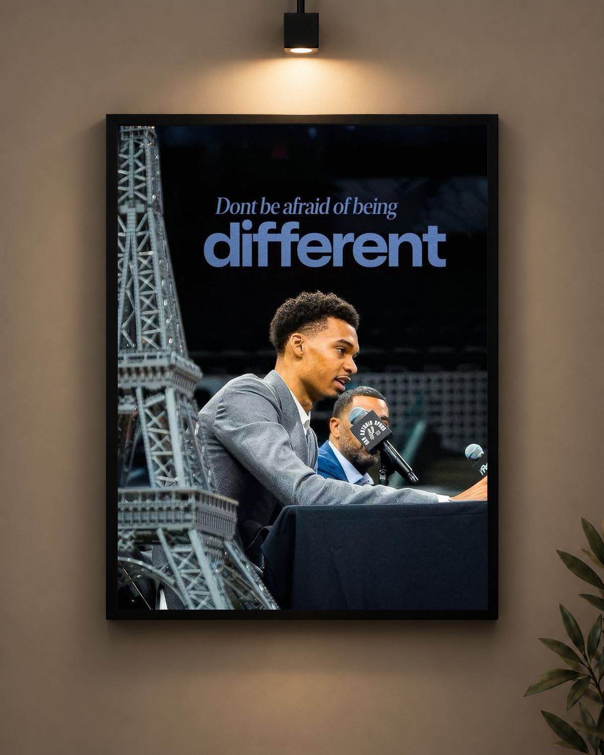 Don't Be Afraid Of Being Different Frame in black frame - PrintIt