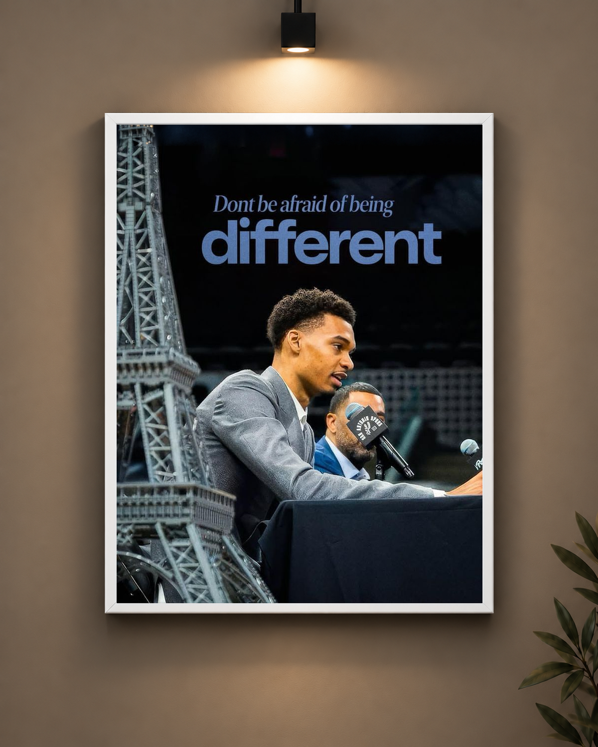 Don't Be Afraid Of Being Different Frame in white frame - PrintIt