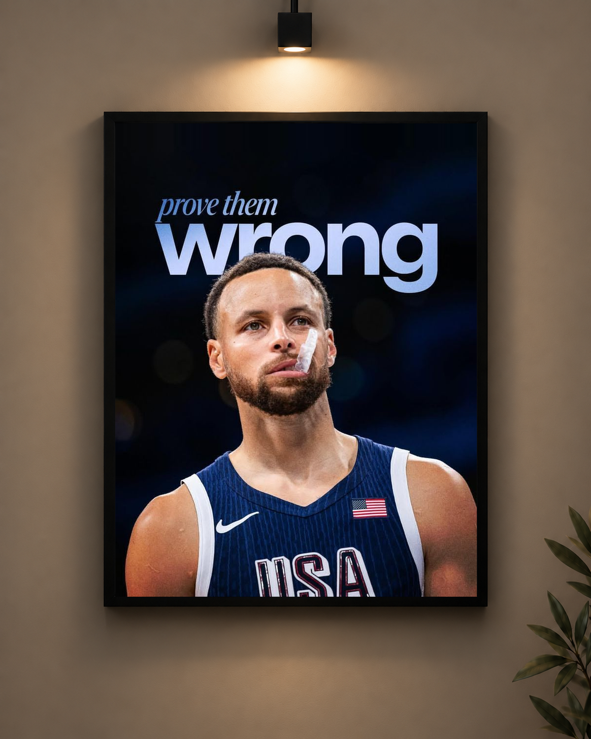 Curry Prove Them Wrong Frame in black frame - PrintIt