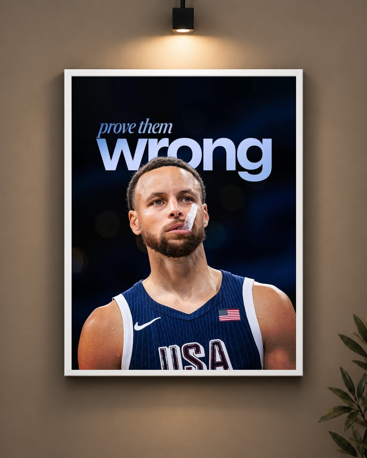 Curry Prove Them Wrong Frame in white frame - PrintIt