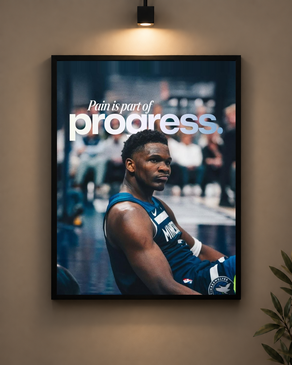 Pain Is Part Of Progress Frame in black frame - PrintIt