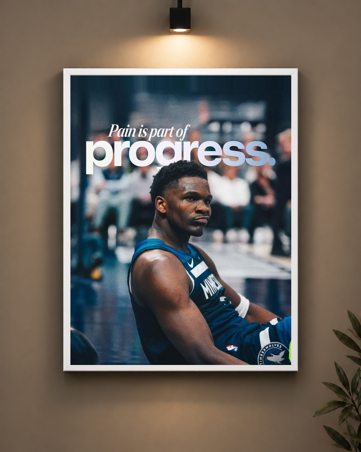 Pain Is Part Of Progress Frame in white frame - PrintIt