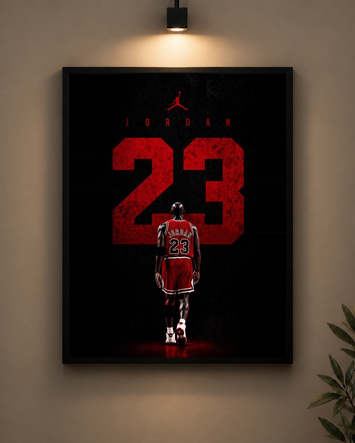 Jordan 23 Frame in black frame - PrintIt