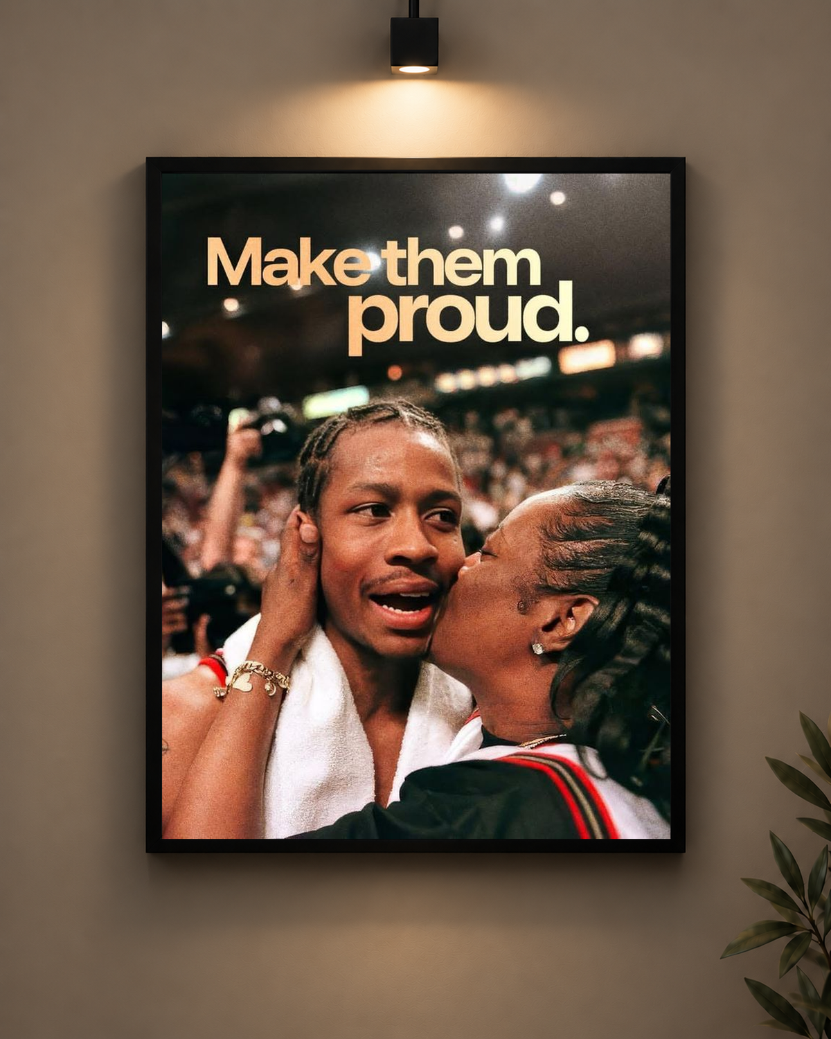 Make Them Proud Basketball Frame in black frame - PrintIt