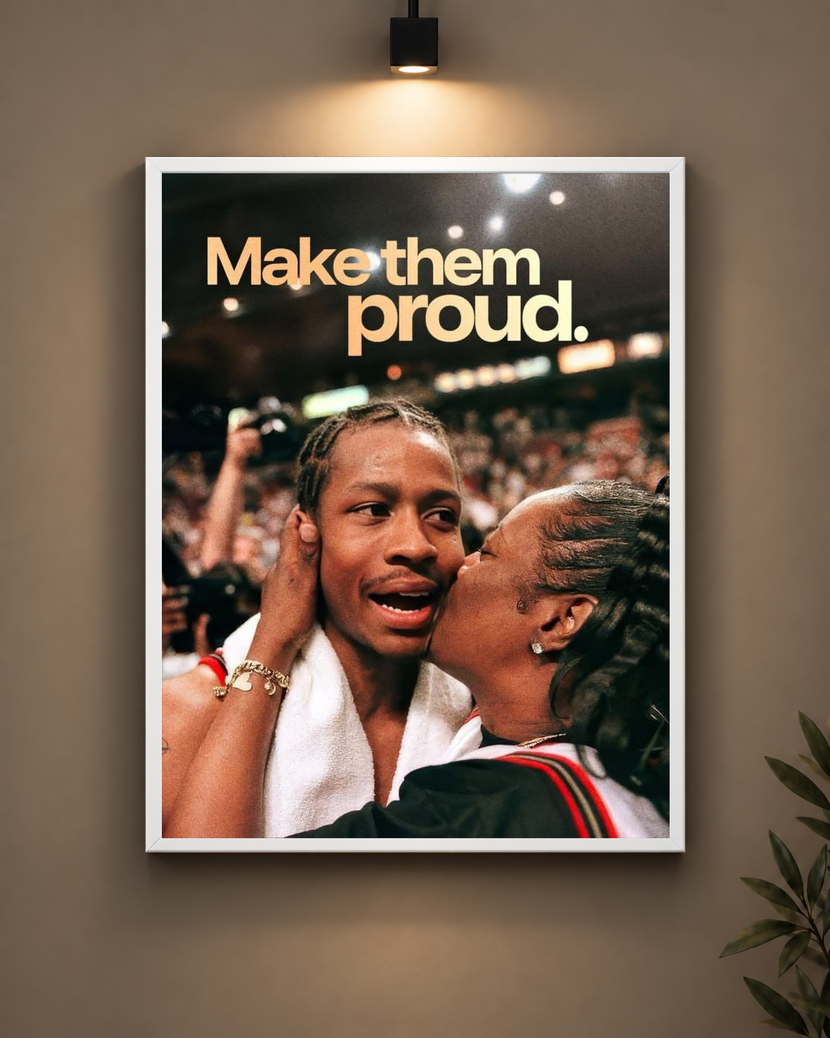 Make Them Proud Basketball Frame in black frame - PrintIt