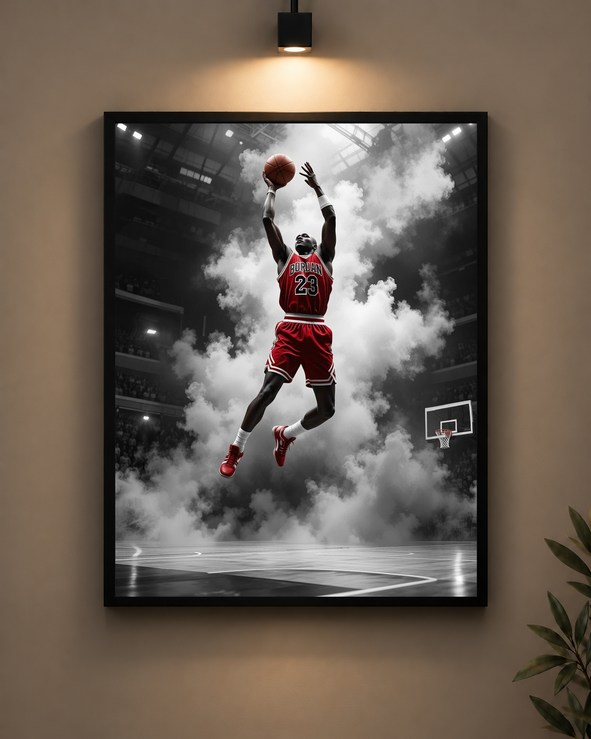 Jordan Clouds Dunk Frame in black frame - PrintIt