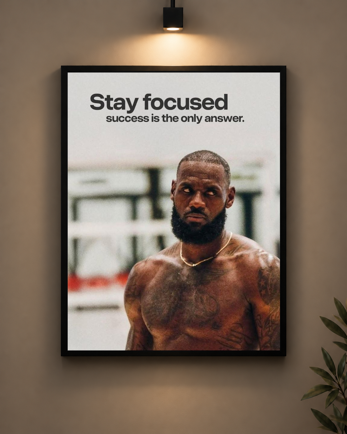 Stay Focused Basketball Frame in black frame - PrintIt