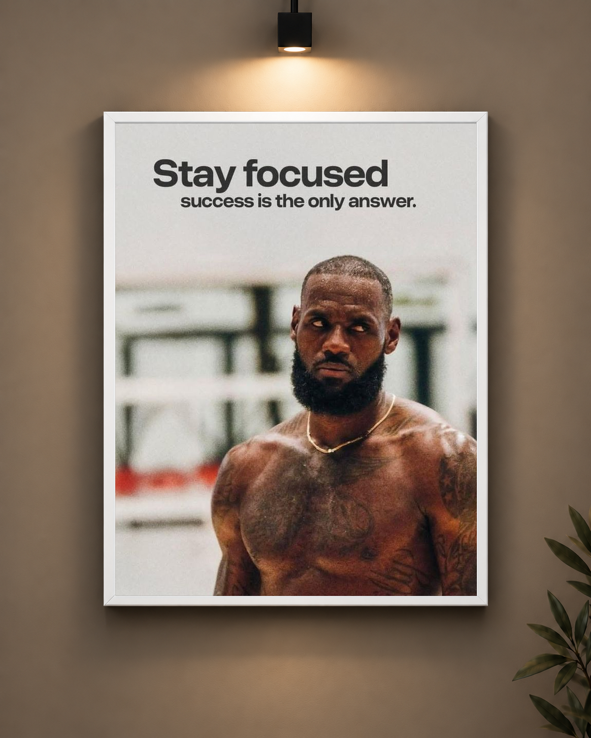 Stay Focused Basketball Frame in black frame - PrintIt