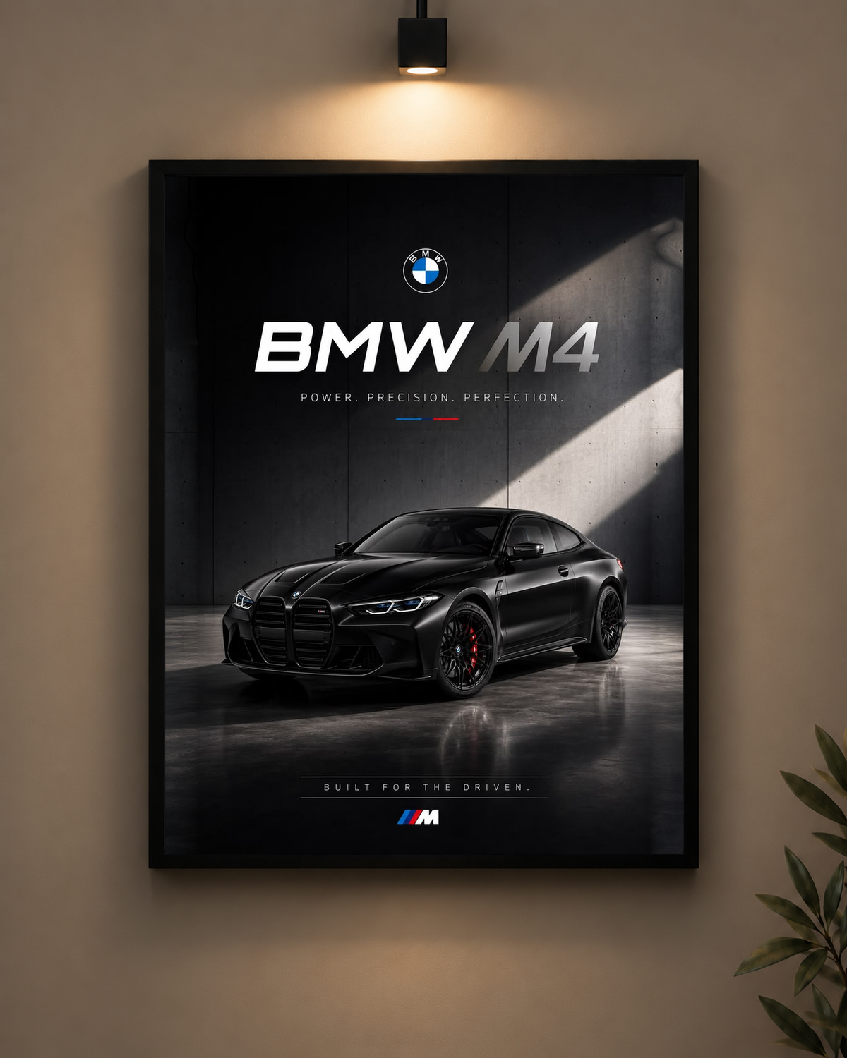 BMW M4 Black Frame in black frame - PrintIt