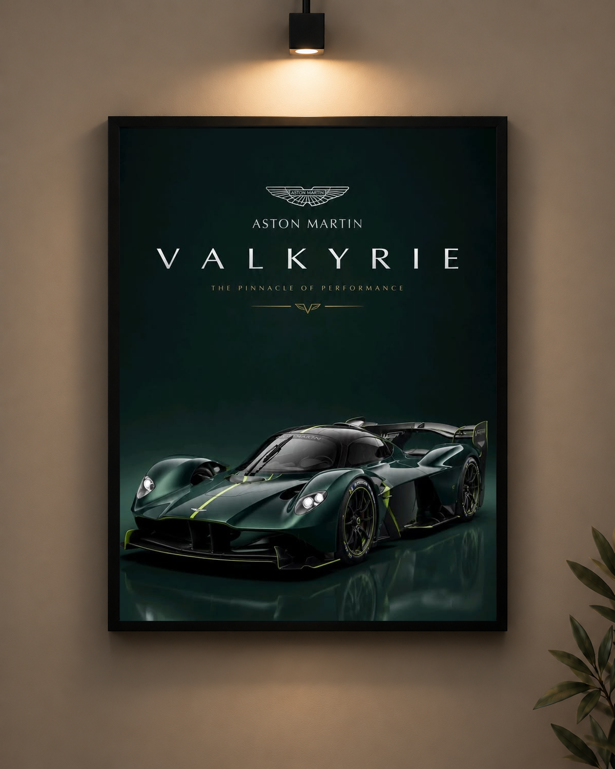 Aston Martin Valkyrie Frame in black frame - PrintIt